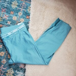 Under Armour Blue Teal Girl Legging Youth Large